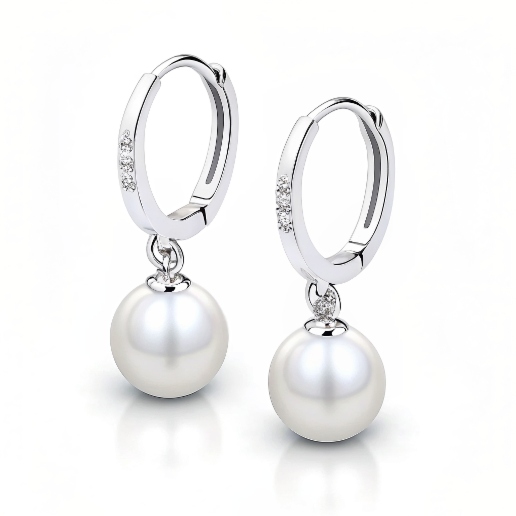 “Pearl Halo Drop” Earrings